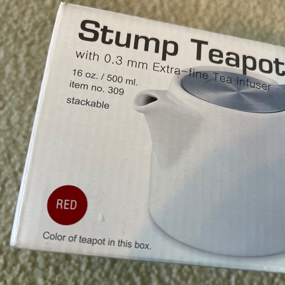 Teavana Kitchen Teavana Forlife Stump Teapot 8oz Porcelain Red With